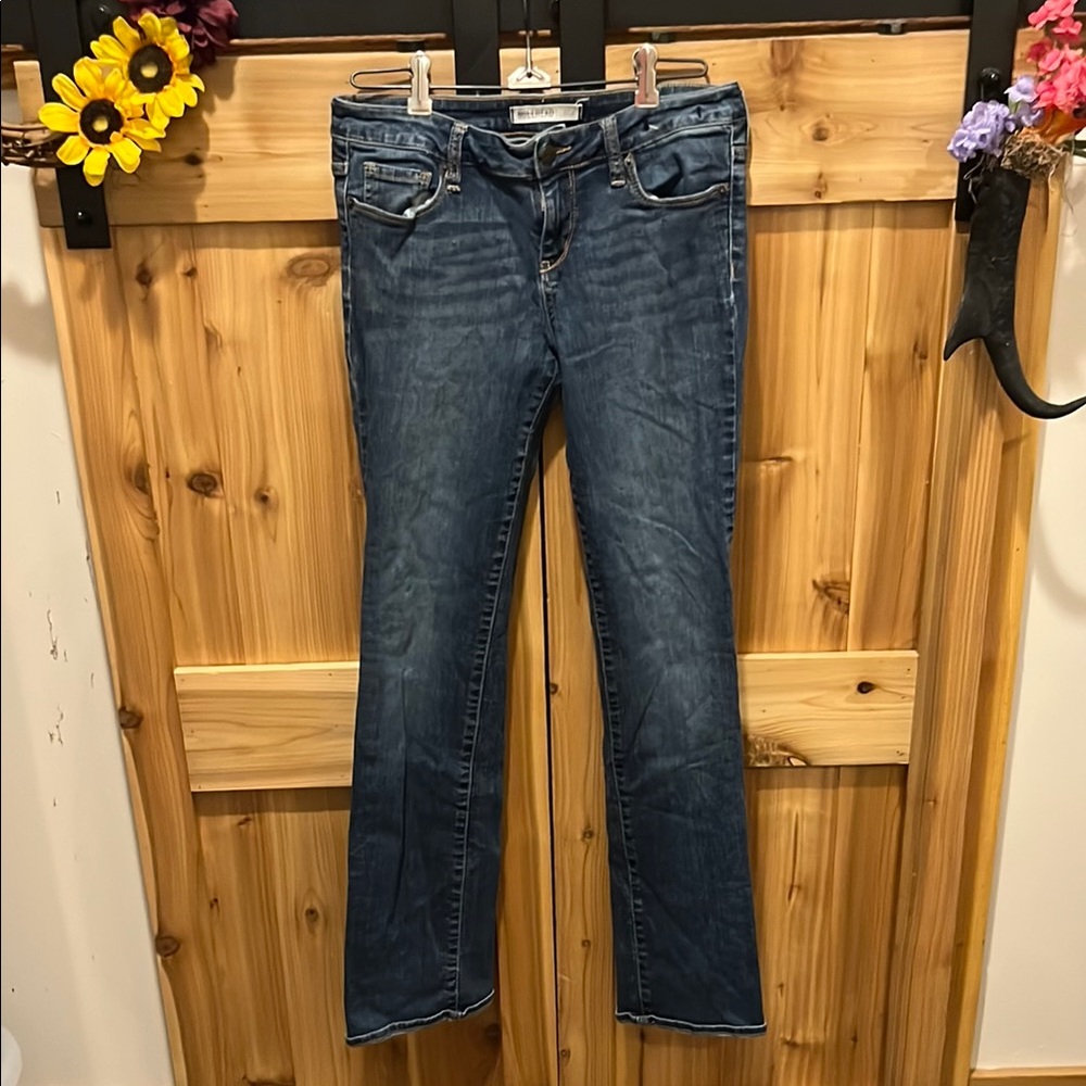 Bullhead Medium Blue Women's Straight Leg Jeans